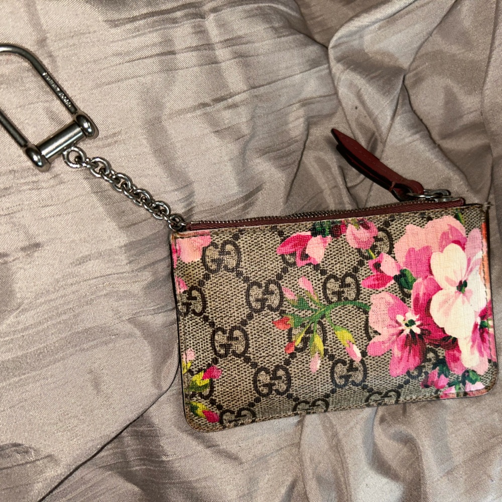 Gucci Pink Floral Canvas Wallet